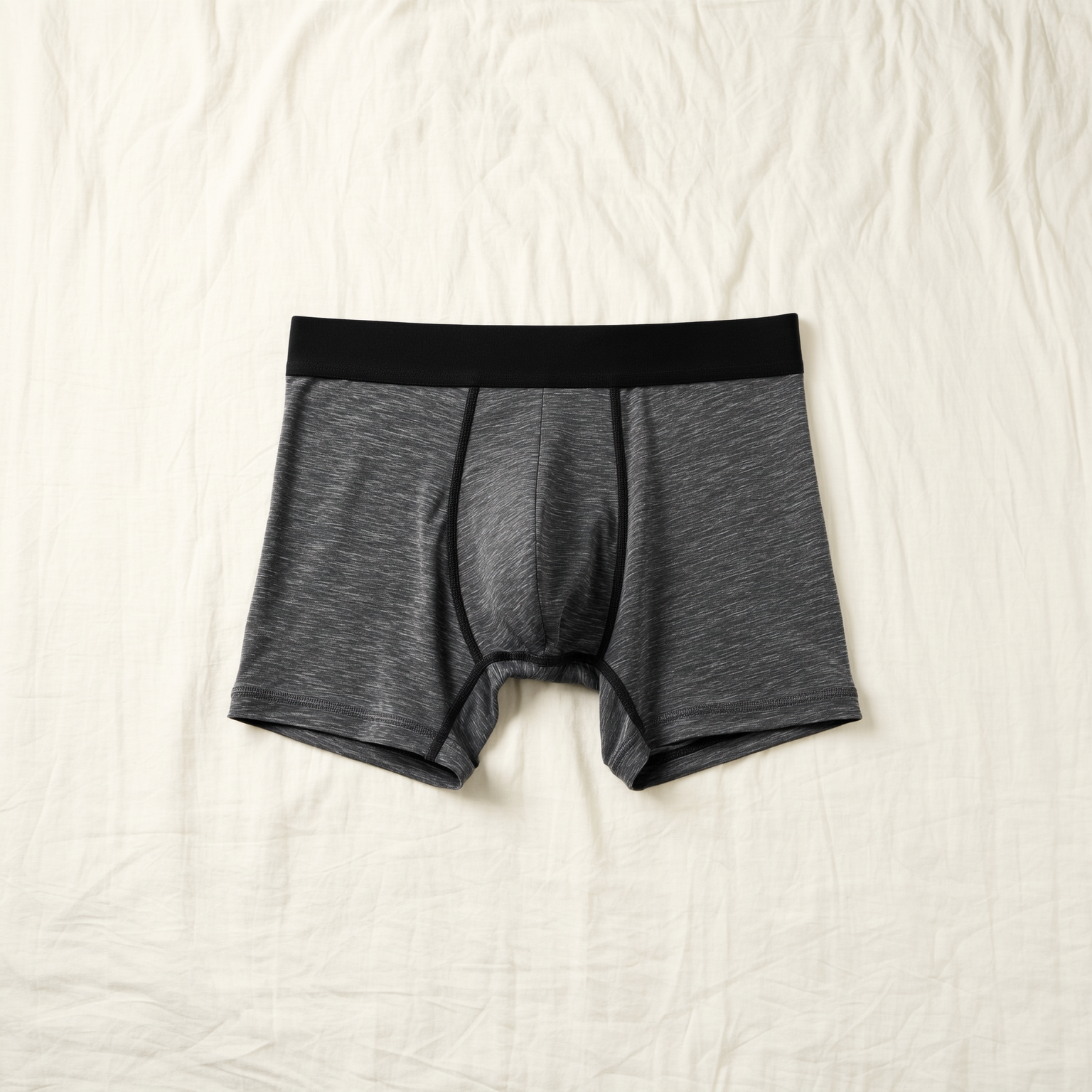 Organic Cotton Boxer Brief in Heather Gray